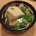 うを徳 - お雑煮（焼き餅2つ、芋、かしわ）