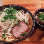 瞠 - 煮干辛次郎ラーメン＋高菜豚ごはん