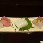 二条有恒 - お造り：鰤、剣先、平目