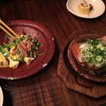 てやん亭” 渋谷店 - ゴーヤチャンプルーと島豆腐の牛筋煮込み