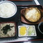 そば処吉倉屋 - カツ重そばセット1000円