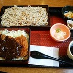 Ootoya - ソースチキンカツ重とざるそばセット