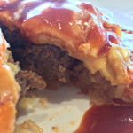 ウフウフガーデン - 米沢牛入りハンバーグinプレミアムたまごのとろとろオムライス～特製デミグラスソース～(ドリンクセット￥1700)