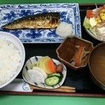 河童亭 - 201506  河童亭  ★焼魚サバ開（700円）★