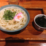 讃岐うどん 野らぼー - かけうどん(小)にわかめトッピングで620円！