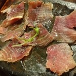 Ajisawa - ◆ハモンセラーノ（480円）・・ハモンセラーノらしい味わいで、これも美味しい。
                      オリーブオイルとペッパーがかけられています。