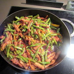 Club Lounge - 四季豆と豚肉のソテー