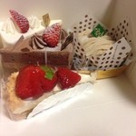 Tenshi No Yume - イチゴタルト400円、モンブラン420円、ショートケーキ350円、生チョコショート350円