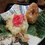 みのや - かしわ天と海老ちくわ天