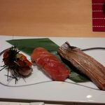 凛 - 旬のお任せ握り3貫（2016.1月追加）