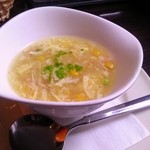 ベーコンと卵のスープ