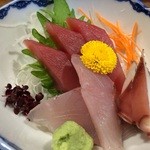 升かね - 201601 升かね ★ランチＡ（750円）★マグロ・カンパチ・タコ