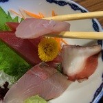 升かね - 201601 升かね ★ランチＡ（750円）★マグロ・カンパチ・タコ