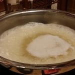 とらふぐ城 - 【H27.12.31】特大てっちり→雑炊。沸騰。