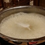 とらふぐ城 - 【H27.12.31】特大てっちり→雑炊。沸騰。