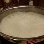 とらふぐ城 - 【H27.12.31】特大てっちり→雑炊。沸騰。