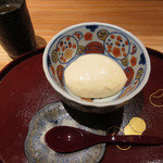 竹ざき - 9】デザート:バナナ風味バニラアイス(2015.12月)