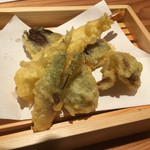 長野 梅と鶯 - 天ぷら