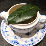 竹ざき - 1】先付:甘鯛の蕪蒸し 釧路の昆布森の雲丹　(2015.12月)