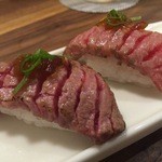 赤身と中トロのお寿司 ポン酢ジュレのせ