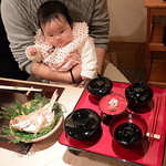 日本料理 百屋 - お食い初めの膳と鯛