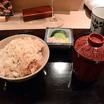 日本料理 百屋 - ご飯もりもりww香の物、汁物