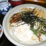 Cold grated wild vegetables udon/soba