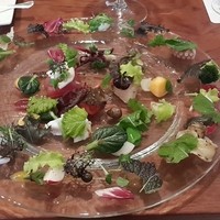 御影 ジュエンヌ - 野菜畑と海野幸の一皿。綺麗ですな～。おっさんの頭はお花畑～♪（爆）