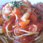 トラットリア セレーノ - 海老のトマトソーススパゲッティ
