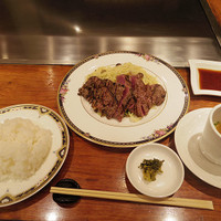 ステーキハウス 大和 - 【新地でランチ】 サーロインステーキランチ　\1000