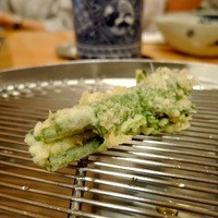 てんぷら 山の上 Roppongi 東京ミッドタウン店 - インゲン