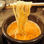 Tsukememmazesobasemmontenejiman - エビ辛つけ汁はピリ辛でパンチがあり 麺も大変美味しくて早食いになってました！ これ癖になる美味さです！