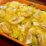 わらび野 - 岩魚と岩魚の卵の手こね寿司（2014/11）