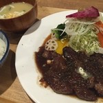 いっかく食堂 - 牛サガリステーキ定食