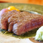 わらび野 - 仙台牛のステーキ（2015/10）