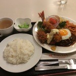 キッチンスズキ - 16.1.05.海老フライ、ハンバーグ、カキフライ定食