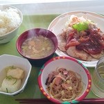 ポリテクセンター北海道 レストラン - ポークチャップ定食です。