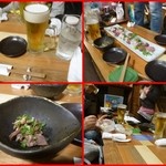 鶏料理ひとりひとり - 刺身盛合わせ４人前、もつ煮込み