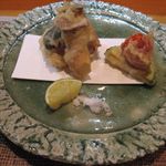 割烹 つち屋 - 野菜の天麩羅アップ(2015.10)