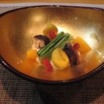 割烹 つち屋 - 秋の実のマスカルポーネ入り白和えのアップ(2015.10)