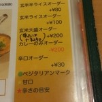 カレーレストラン シバ - 追加メニュー