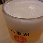 Yaesukushiya - 焼鳥にはやっぱりビールだね(^_^)