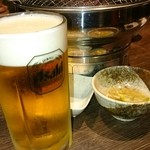 ホルモン光 - メニューにないけどビール大もあります。