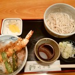 竹の家 - 車海老天丼セット1,180円