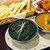 インドレストラン RAJA - 料理写真:左 ほうれん草のカレー
          右 エビカレー