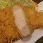 とん太 - 特ロースカツ・断面。