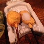 ぎんざ磯むら - 山芋（鶏ささみ巻き）、サンマ