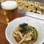 ホルモン焼きうどん 一力 - ホルモン焼きうどん８００円