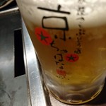 京ちゃばな - 生ビールはサッポロ黒ラベルで、350円