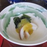 Sakanadokoro Waki - ２つ目の小鉢はイカの酢味噌あえ。 